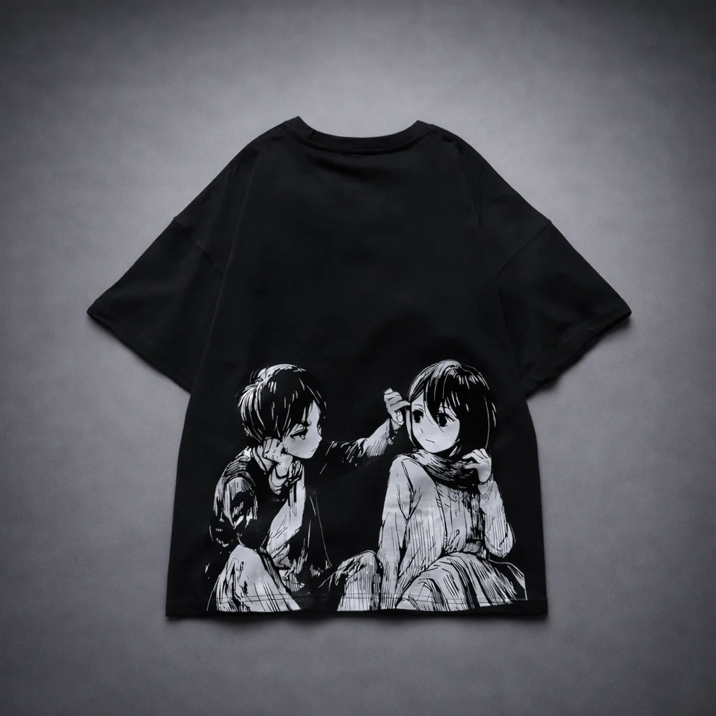 Attack On Titan – Inspired Unisex Drop shoulder Tee - Image 4