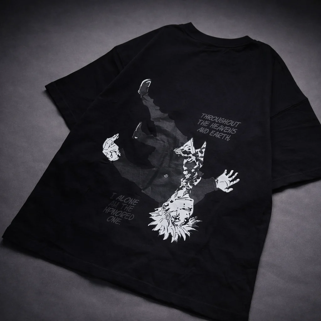 Gojo The Honored One – Inspired Unisex Drop shoulder Tee - Image 4