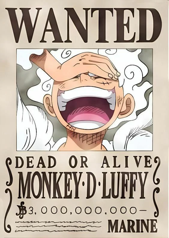 Monkey D. Luffy Gear 5 3 Billion Berry Bounty Poster - A3 & A4 Anime Wall Art - Image 2