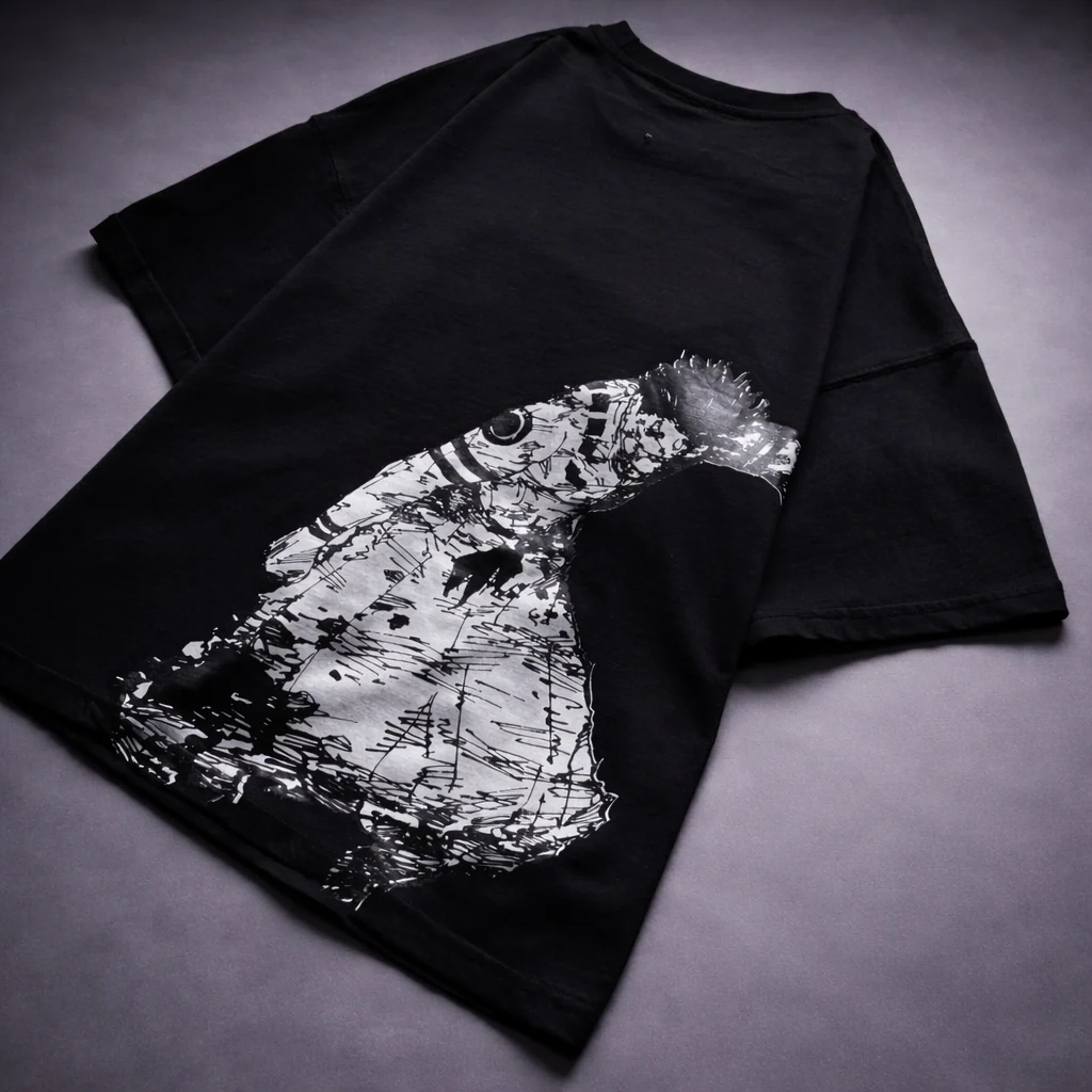 Sukuna – Inspired Unisex Drop shoulder Tee - Image 4