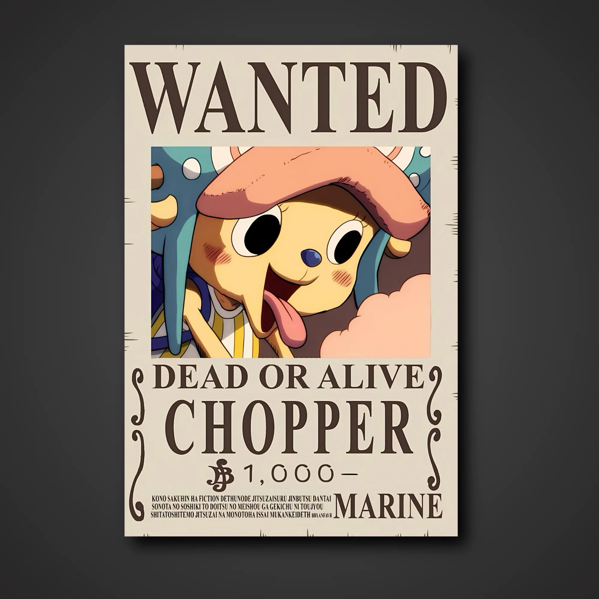 Tony Tony Chopper 1000 Berry Bounty Poster - A3 & A4 One Piece Wall Art